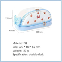Double Compartment Pencil Bag CLOUDANIMESTUDIO