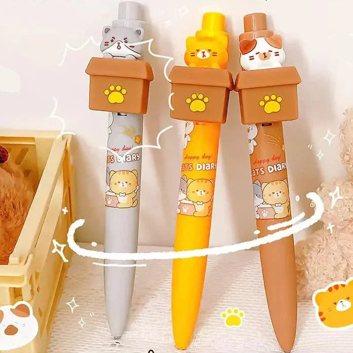 Kawaii Peek-a-Boo Cat Pens