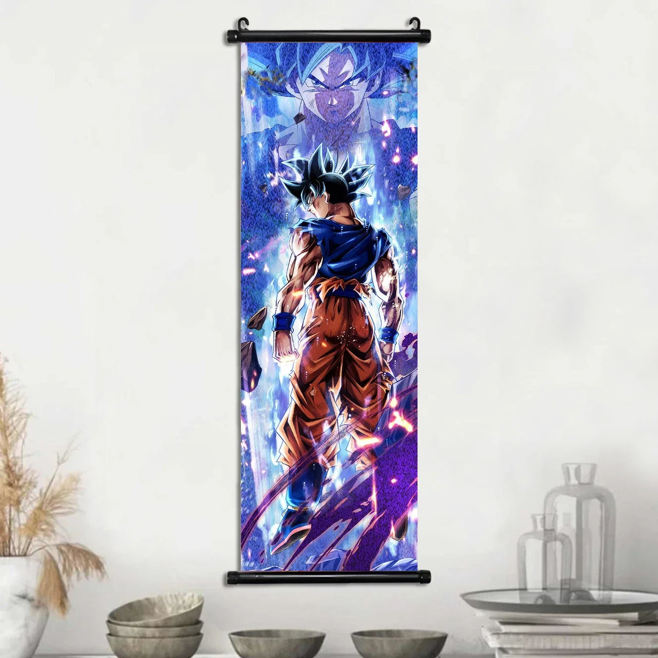 Dragon Ball Super Posters, Anime Wall Artwork Ultra Instinct Goku Vegeta Canvas Super Saiyan Hanging Scrolls Home Room Decor