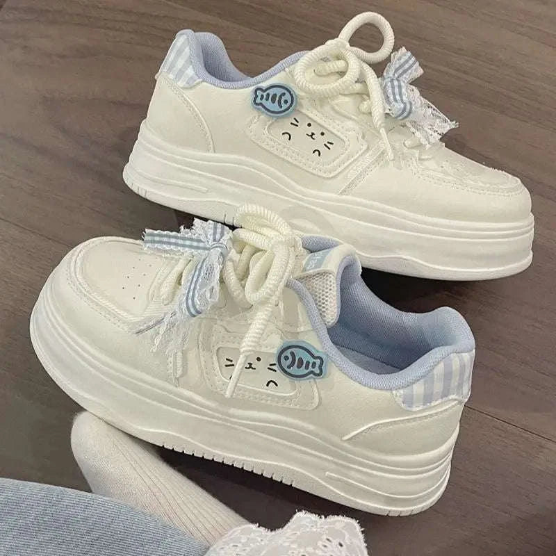 Hiding Neko Pastel Platform Sneakers CLOUDANIMESTUDIO