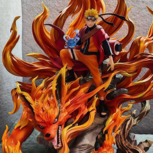 Uzumaki Naruto Anime Action Figure, Naruto Nine Tails Kyuubi Kurama PVC Figurines Statue 43 CM