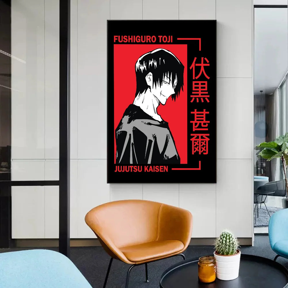 Jujutsu Kaisen Fushiguro Toji Poster, JJK Anime Posters Wall Art Decor Game Room