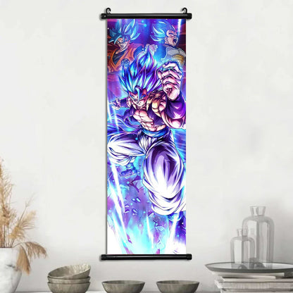 Dragon Ball Super Posters, Anime Wall Artwork Ultra Instinct Goku Vegeta Canvas Super Saiyan Hanging Scrolls Home Room Decor