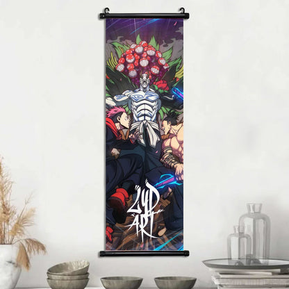 Anime Jujutsu Kaisen, Room Home Decoration Mural Hanging Scroll Print Canvas Poster Decor