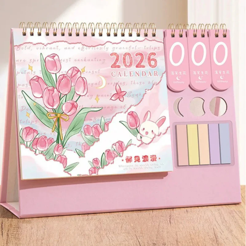 2026 Desktop Calendar With Sticky Notes