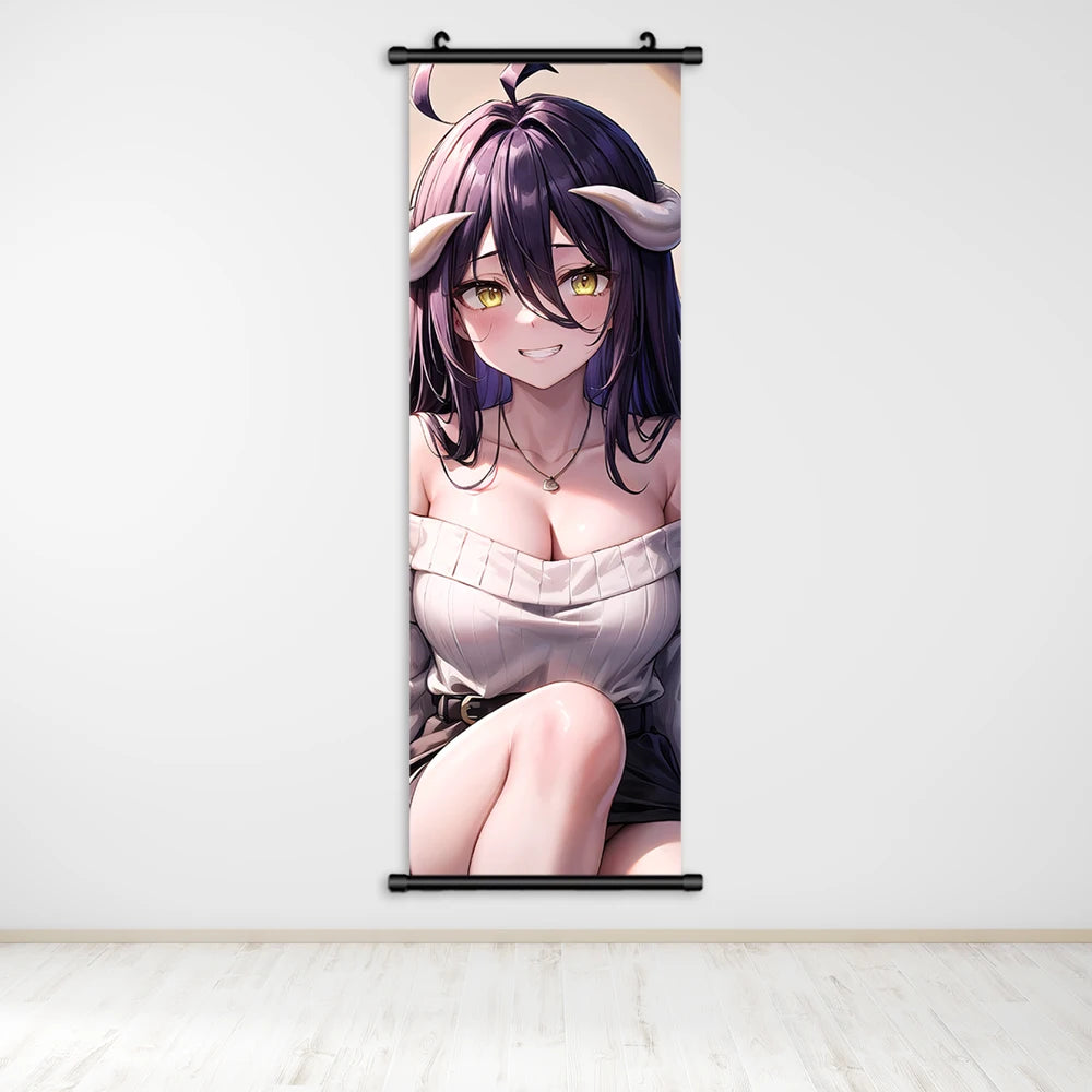 Overlord Anime Canvas Wall Art, Hanging Scrolls Digital Painting Print Posters