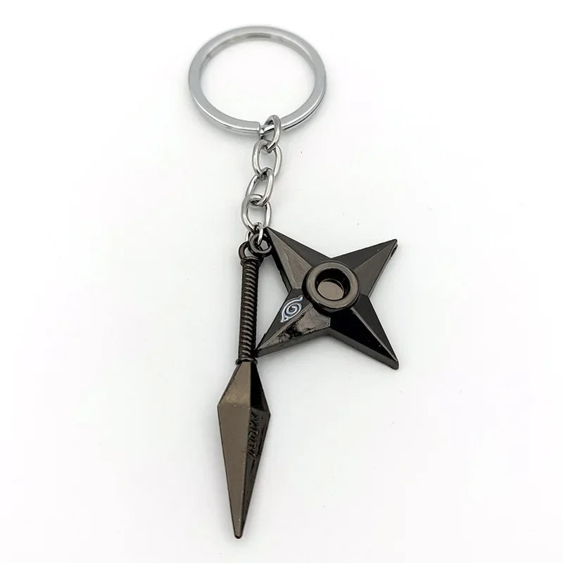 Naruto Shippuden Keychains Toy Kunai Shuriken Konoha Anime Key Chains Accessories Gift