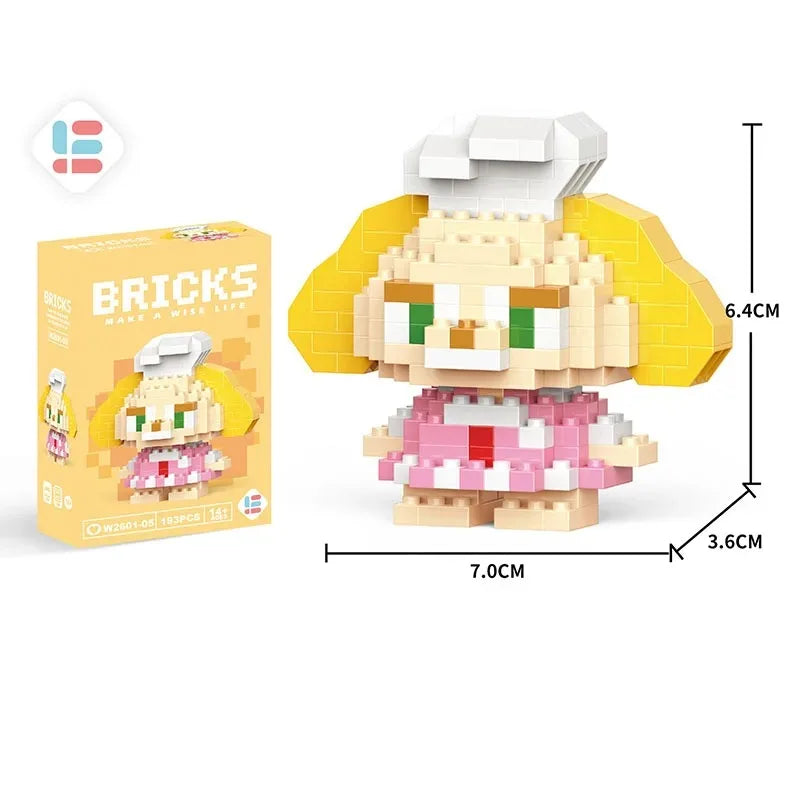 LiLo Stitch Toys Building Blocks Pikachu Anime Cartoon Character Model Puzzles