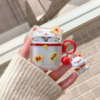 Kawaii Lucky Cat AirPods Case CLOUDANIMESTUDIO