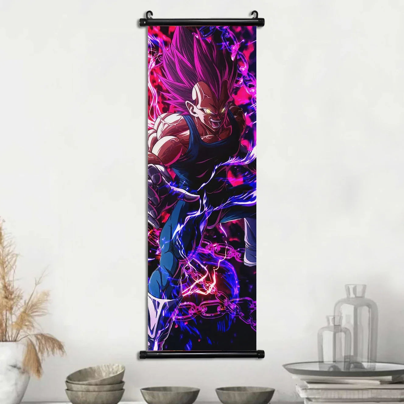 Dragon Ball Super Posters, Anime Wall Artwork Ultra Instinct Goku Vegeta Canvas Super Saiyan Hanging Scrolls Home Room Decor