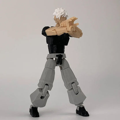 3D Printed Jujutsu Kaisen Gojo Satoru Anime Figure, Multi-Jointed Shapeshift Action Figurine Toys 14 CM