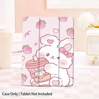 Strawberry Bunny & Coffee iPad Case CLOUDANIMESTUDIO