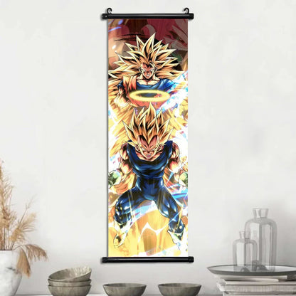 Dragon Ball Super Posters, Anime Wall Artwork Ultra Instinct Goku Vegeta Canvas Super Saiyan Hanging Scrolls Home Room Decor