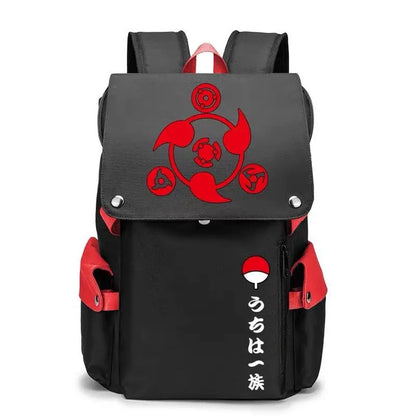 Naruto Anime Backpack, Naruto Shippuden College School Student Bag Multifunctional Large Capacity Computer Travel Backpack