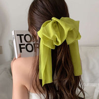 Large Chiffon Barrette Bow CLOUDANIMESTUDIO