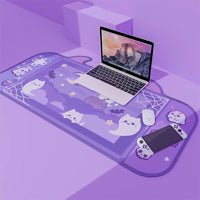 Ghost Kitties Desk Pad