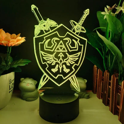 Legend of Zelda Night Lights Anime 3D Led Lamp Link Tears Of The Kingdom Lighting Bedroom Decoration