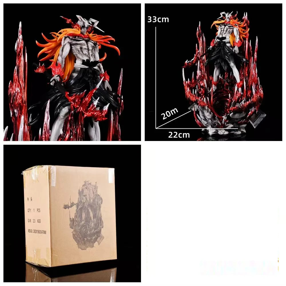 Kurosaki Ichigo and Ulquiorra Cifer Anime Figures, Bleach Espada Vasto Lorde Hallow Figurines