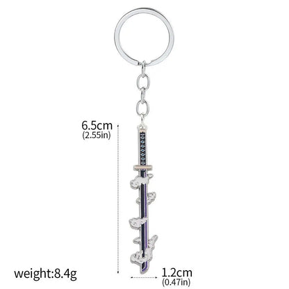 Demon Slayer Sword Keychains, Anime Kimetsu no Yaiba Tomioka Weapon Key Chains Accessories