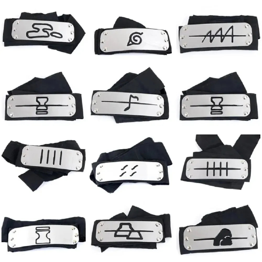 Naruto Ninja Headband Konoha Rogue Akatsuki Forehead Protector Cosplay Anime