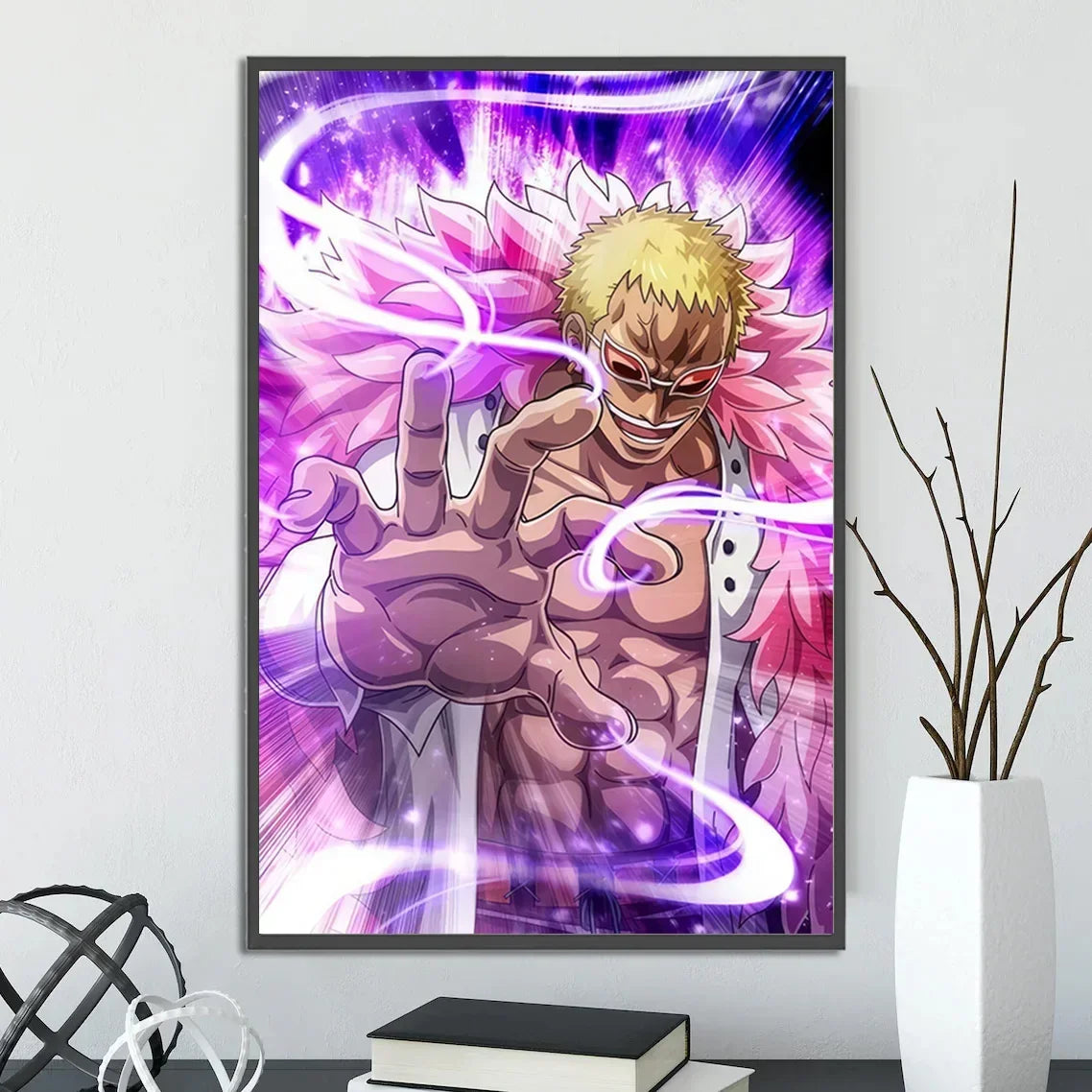 One Piece Anime Self-adhesive Poster, Anime Wall Art Wallpaper Home Decoration Painting Wall Art For Bedroom