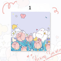 Flower Bunny Memo Pads
