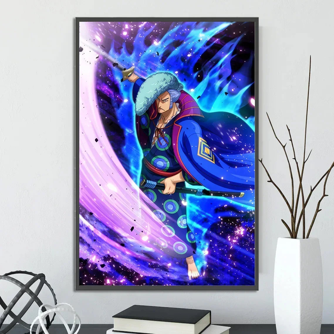 One Piece Anime Self-adhesive Poster, Anime Wall Art Wallpaper Home Decoration Painting Wall Art For Bedroom