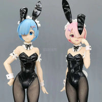 Rem and Ram Twins Bunny Outfit Anime Figurines, Re:ZERO Starting Life in Another World Action Figures CLOUDANIMESTUDIO