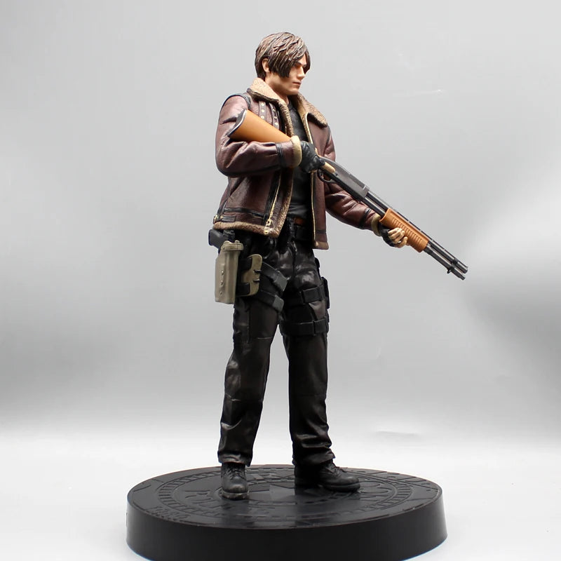 Leon Scott Kennedy Zombie Hunter Anime Figurine, Resident Evil 4 Action Figure PVC Statue 33 CM