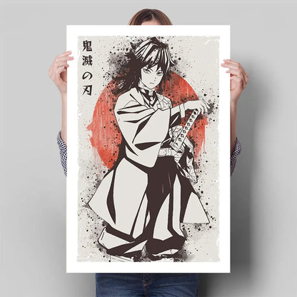 Demon Slayer Posters, Anime Retro Poster Tanjiro Kamado Kamado Nezuko Hashibira Inosuke Shinobu Kocho
Breath Techniques Decorative Wall Art