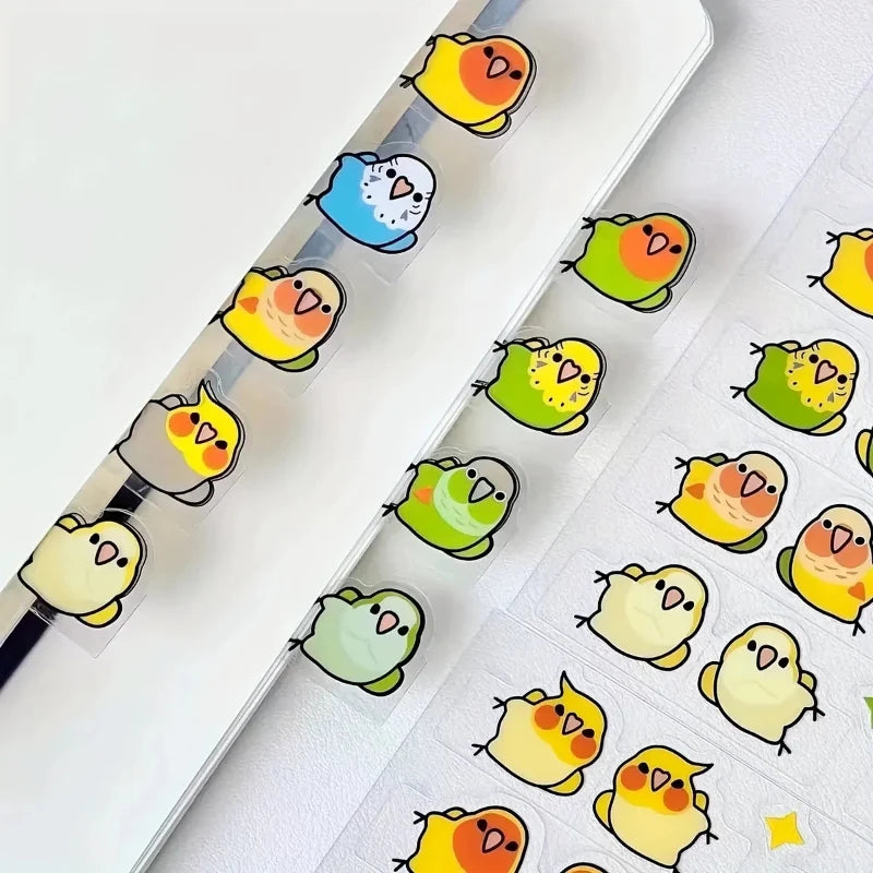 Kawaii Bird Index Stickers