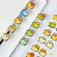 Kawaii Bird Index Stickers