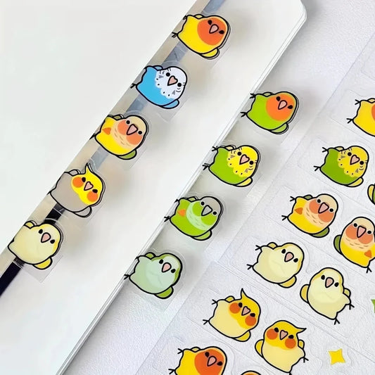 Kawaii Bird Index Stickers
