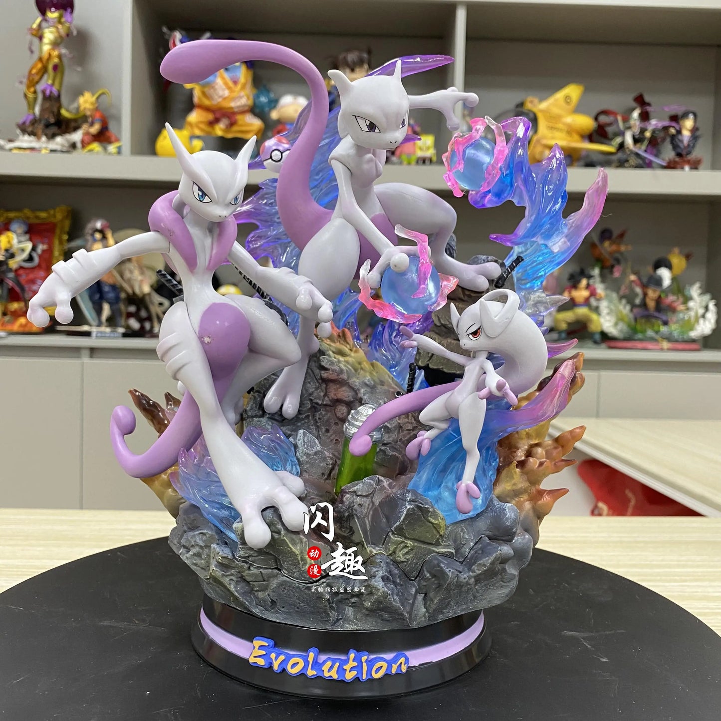 Pokemon Evolution LED Anime Figures, PVC Statue Model Toy Collections 20-35cm