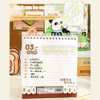 Kawaii Panda 2026 Desk Calendar