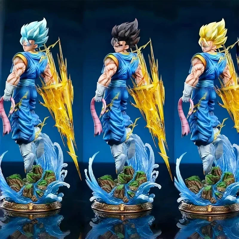 Super Saiyan Blue Vegito LED Anime Figure, Dragon Ball Z Anime Figures 3 or 4 heads PVC Statue