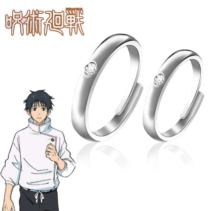 Anime Jujutsu Kaisen Yuta Okkotsu Adjustable Stainless Steel Rings Cosplay Jewelry Accessories
