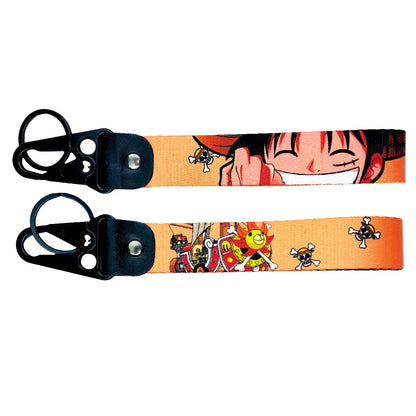 One Piece Keychain Lanyards, Anime Manga Badge Holder Pendant Portable Key Lanyard Accessories
