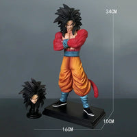 Super Saiyan 4 Goku Double Headed Anime Figure, Dragon Ball GT Standing Action PVC Figurines
