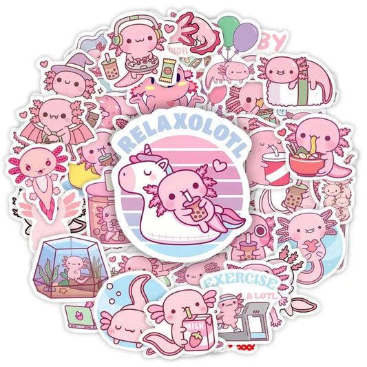 Kawaii Axolotl Sticker Pack CLOUDANIMESTUDIO