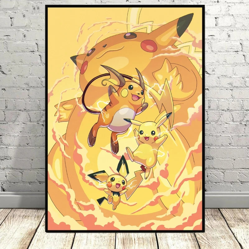 Pokemon Canvas Artwork, Wall Art Poster Prints Home Hanging Wall Decoration Decorative Modern Living Room