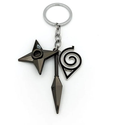 Naruto Shippuden Keychains Toy Kunai Shuriken Konoha Anime Key Chains Accessories Gift