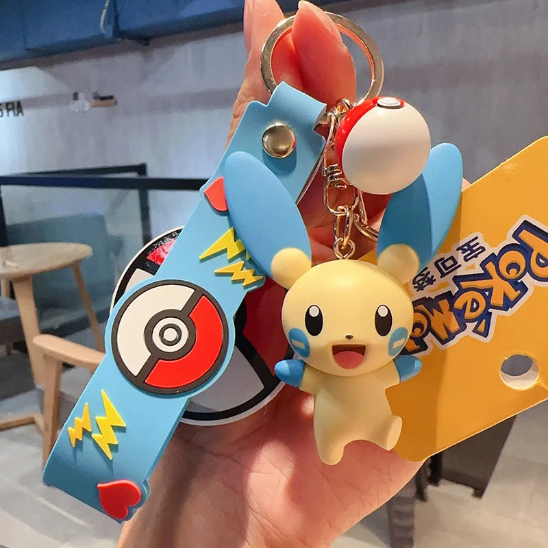 Pokemon Anime Keychain Pendant, Cubone Pikachu Gengar Snorlax Jigglypuff Mimikyu Key Chains