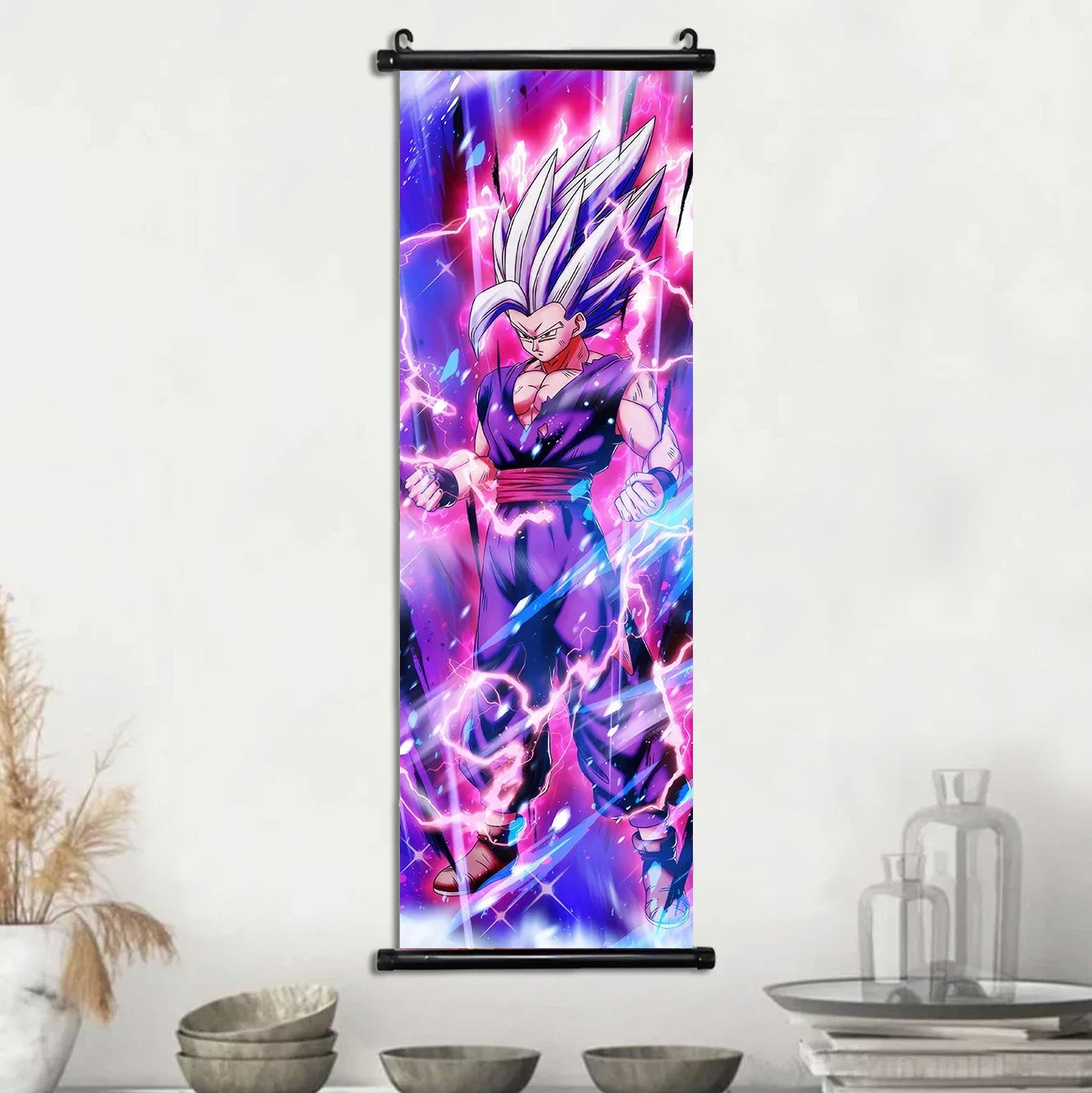 Dragon Ball Super Posters, Anime Wall Artwork Ultra Instinct Goku Vegeta Canvas Super Saiyan Hanging Scrolls Home Room Decor