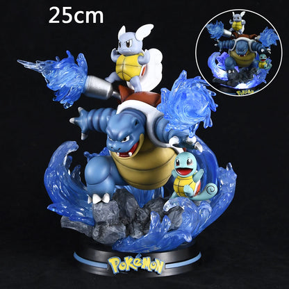 Pokemon Evolution LED Anime Figures, PVC Statue Model Toy Collections 20-35cm