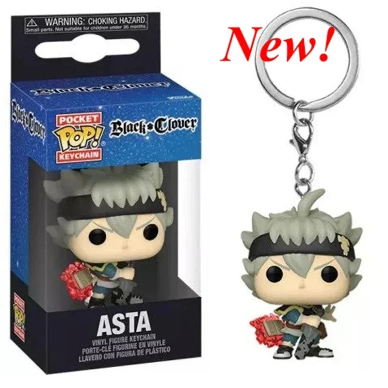 Box Keychain Black Clover Asta Noelle Yami Action Figure Keychain Collectible Model Toy