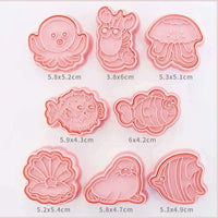 Kawaii Cookie Cutters 3D 8 Pcs CLOUDANIMESTUDIO