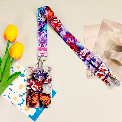 Dragon Ball Credential Holder Anime Lanyards Neck Strap For Card Badge Keychain Accessories