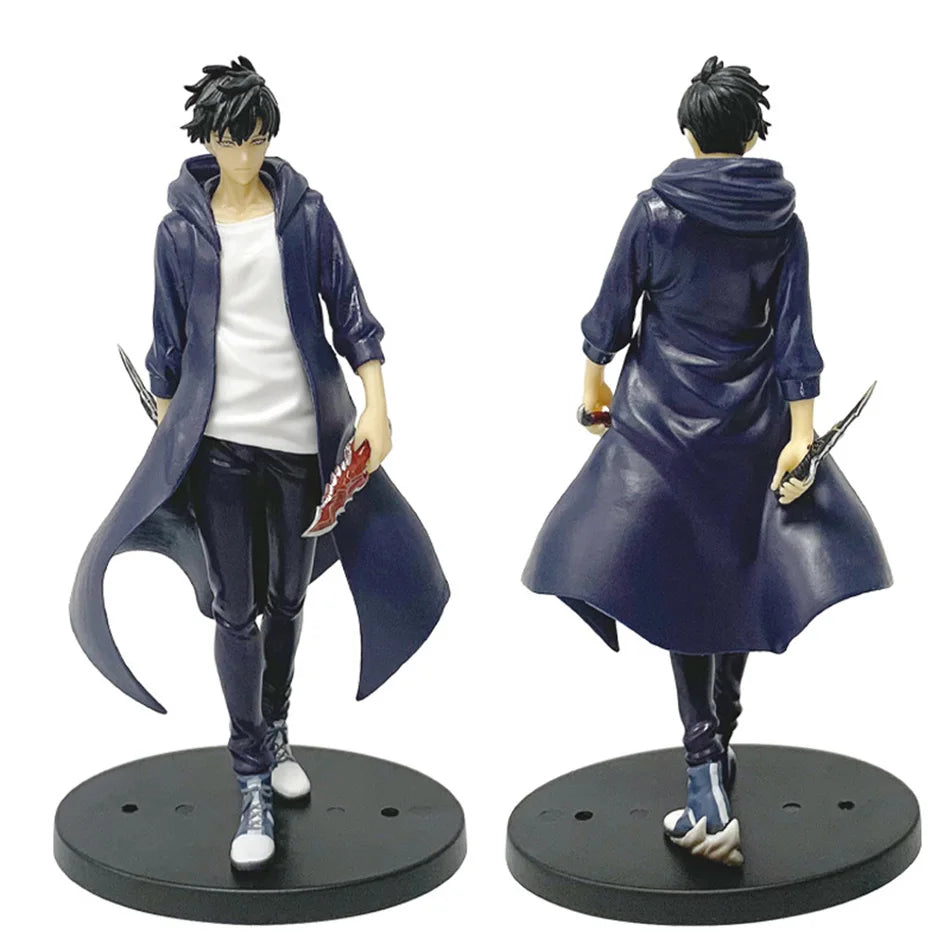 Sung Jinwoo Anime Figurines, Solo Leveling Shadow King Figures Two Variations 21 CM