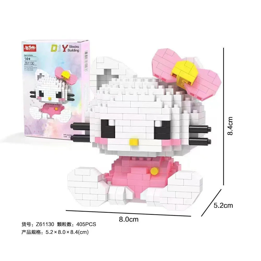 Anime Hello Kitty Building Block Model – Fun Assembled Toys for Kids